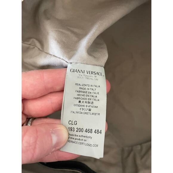 Authentic Versace Collection Pebbled Leather Chain Top Handle Bowler Bag Luxury - Picture 16 of 16